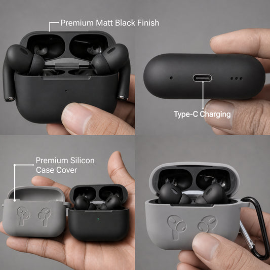 VOXO Pods Pro 2 Matt Black ANC - OG Imported USA Quality