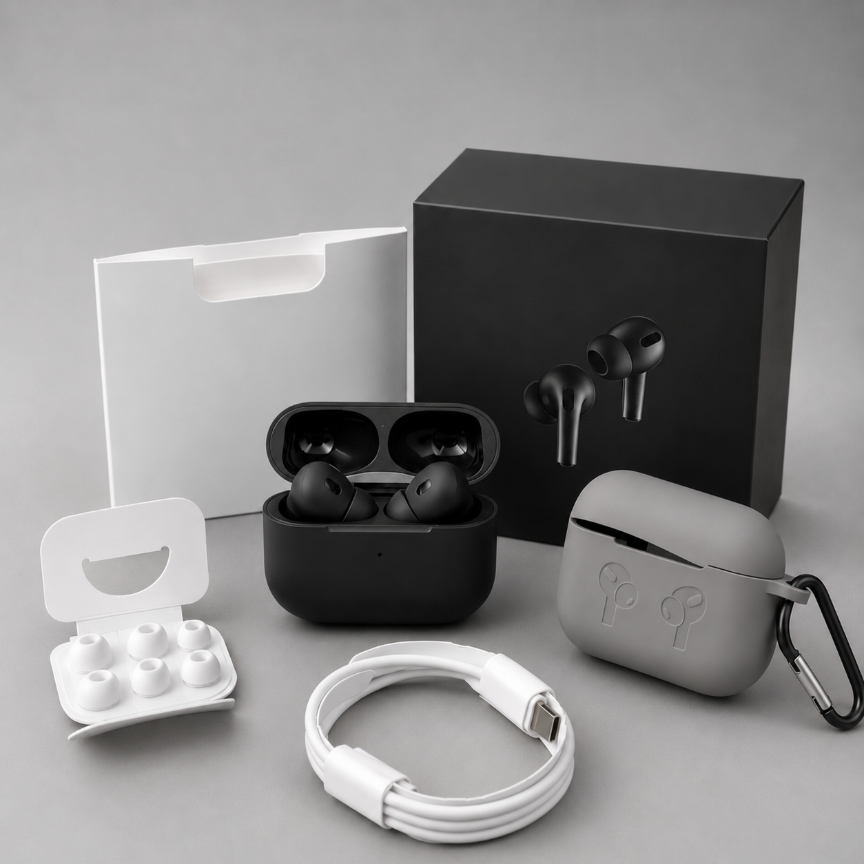 VOXO Pods Pro 2 Matt Black ANC - OG Imported USA Quality