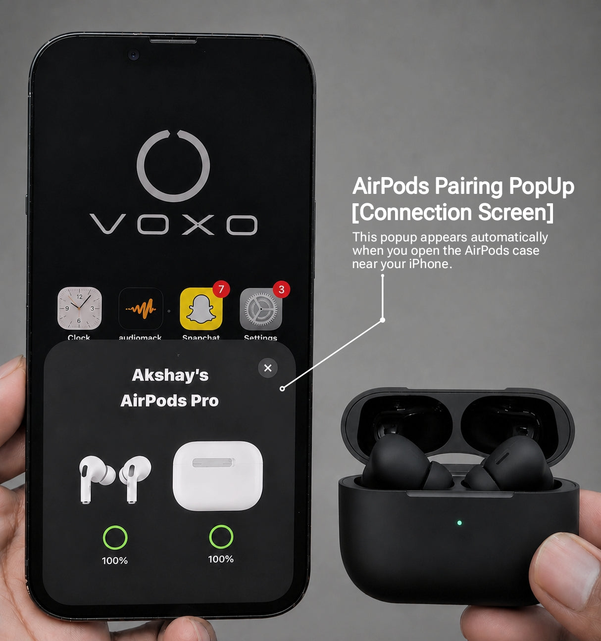 VOXO Pods Pro 2 Matt Black ANC - OG Imported USA Quality