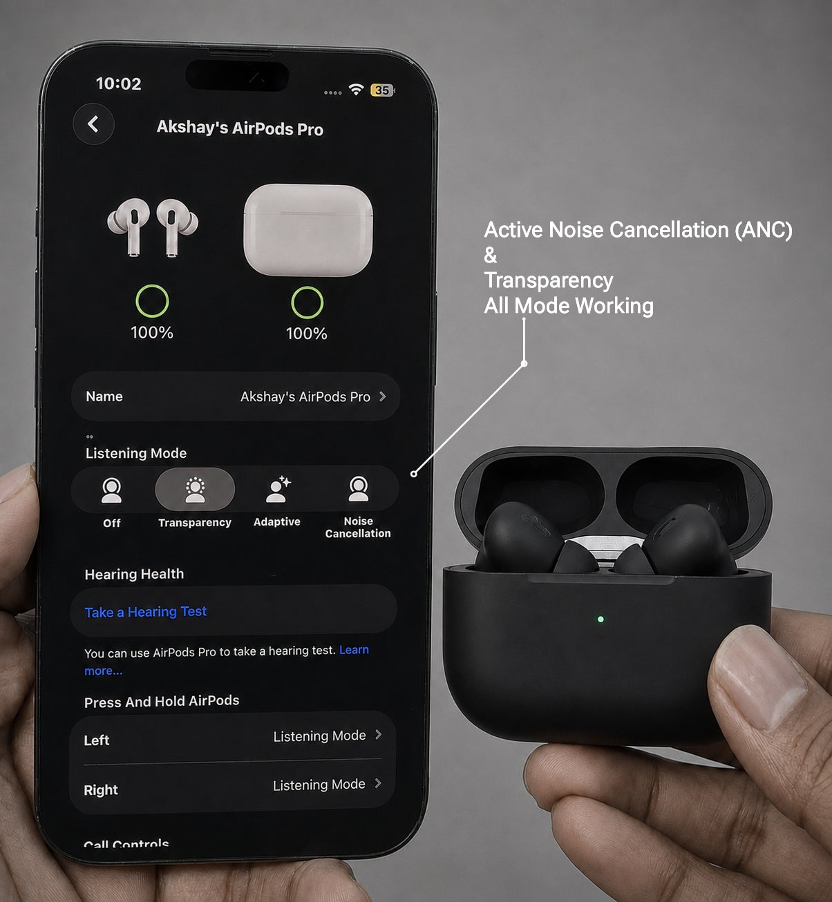VOXO Pods Pro 2 Matt Black ANC - OG Imported USA Quality